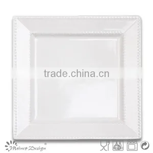 Embossed White Square White Square Dinner Set thumbnail-2