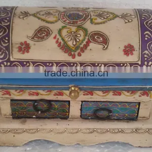 Hand Painted Antique Vintage Wooden Drawer-B thumbnail-1