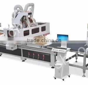 CNC Automatic Loading And Unloading Router SHD-1325 With Travelling Size 2500*1260*200mm and Working Size 2440*1240*50mm thumbnail-1
