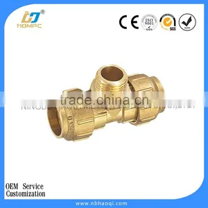 Brass Compression 3 Way Copper Elbow Fitting thumbnail-4
