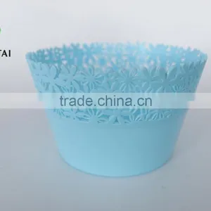 2016 New Style Plastic pp Circular Fruit Basket With Sunflower thumbnail-1