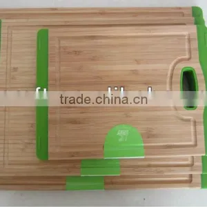 Three Sizes Bamboo Cutting Board With Silicone Hande #32015 thumbnail-1