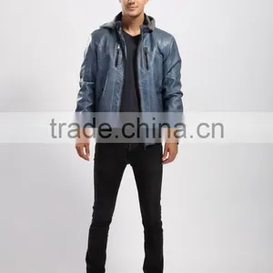 Latest Design Men Pu Leather Jacket thumbnail-2