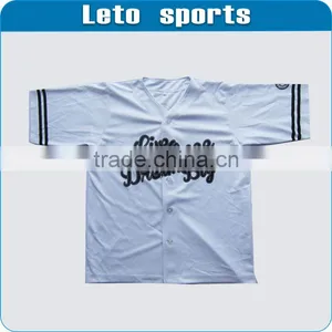 Full Button Baseball Jerseys thumbnail-1