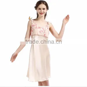 2016 Latest Comfortable Sexy Wholesale Two Suits Elegant Silk Pajama for Women thumbnail-2