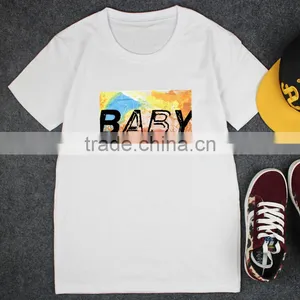 Customized Printed Logo 100% Cotton Promotion Tee Men's t Shirt thumbnail-4