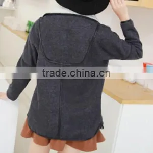 Wholesale Fashion Maternity Clothes Berry&Camel Color Waterfall Maternity Coat thumbnail-2