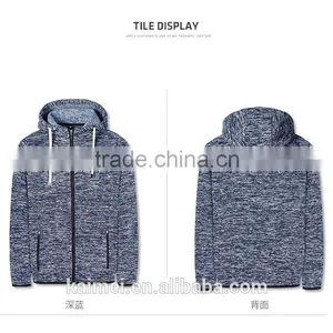 2017 Fashionable New Design Popular Life Fleece Men's Spring Hoodie Zipper CVC (60/40) thumbnail-1