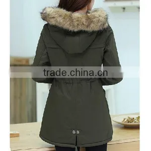 2015 New Design Winter Long Women Cotton Parka thumbnail-2