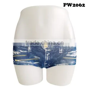 Girls Boyshort With Imitation Jeans Printing thumbnail-1