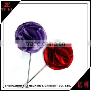 Stock Felt Flower Men's Lapel Pin,brooch Metal Crafts for Men thumbnail-4