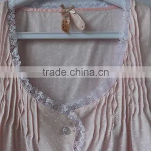 Fashion Workmanship Lady's Pajamas Set With Full Fabric Print and Lace Decoration thumbnail-2