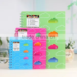 A4/A5/A6/B5 Hollow PP Cover Wire-o Planner Custom Paper Notebook Student Writing Notebook thumbnail-1