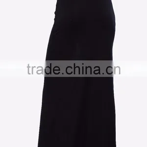 Sexy Latest Long Skirt Design Skirt Ladies Center Slit Maxi Skirt thumbnail-3