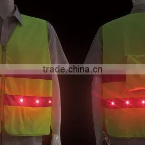 Cheap Good Quanlity Led Potable Reflective Safety Custom hi Vis Vest thumbnail-6