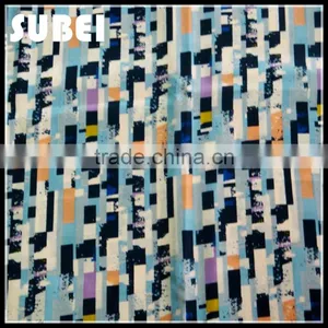 12MM Summer New Design Geometric Figure Pure Silk CREPE DE-CHINE Fabric,Good Quality Mulberry Silk Fabric thumbnail-3