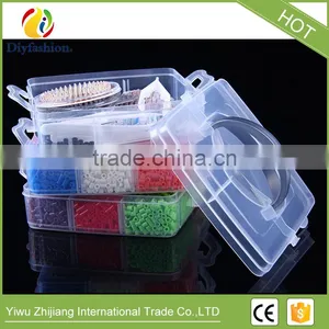 Perler Beads 9000pcs Box Set of 5mm Hama Beads Fuse Beads With 6 Pegboard and 6Iron Paper and 3 Tweezers Jigsaw Puzzle Toys thumbnail-2