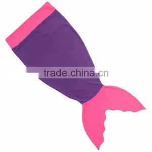Fashion Contrast Colors Fleece Shark Tail Sleeping Bags for Toddlers thumbnail-5