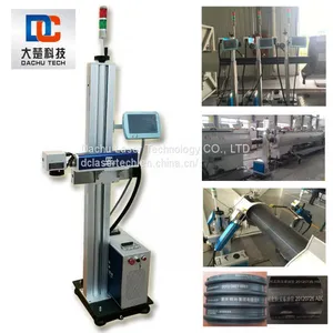 Portable 20W Fiber Laser Marking Machine Laser Printing Online for PE Plastic Pipeline 201 thumbnail-1