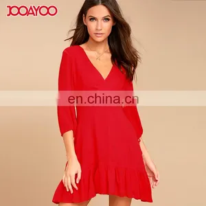 Hot Sale Three Quarter Sleeve Fit nd Flare Skater Dress Fancy Woman Dress thumbnail-5