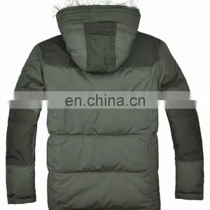 2017 Lastest Fashion Army Style Handsome Hooded Big Fur Down Jacket thumbnail-3