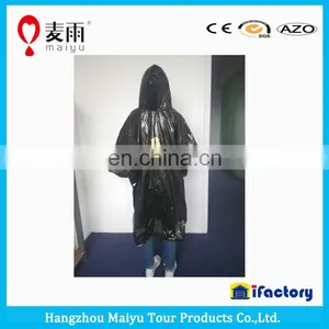 Black Poncho Raincoat thumbnail-2
