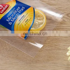 China Manufacture Cheap Clear Microfibre Mop Poly Bag Packaging,Opp Bopp CPP Heat Sealing Bag With Handing thumbnail-5