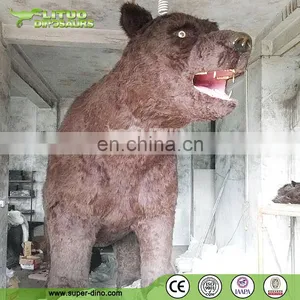 Outdoor Equipment Animatronic Animal Life Size Brown Bear Model Statue thumbnail-1