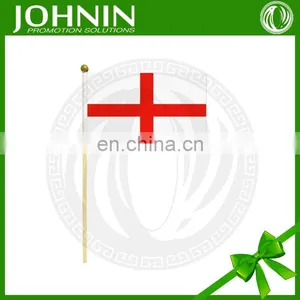 Johnin Hot Sale Product Cheap Wholesale Wooden Pole Hand Hold Flag thumbnail-1
