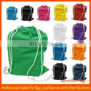 Cheap Colorful Canvas Drawstring Bag thumbnail-2