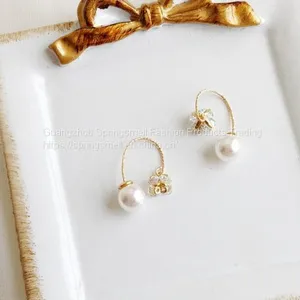 Exquisite Earrings Handmade Gold-plated Solid Zircon Flower Earrings thumbnail-3