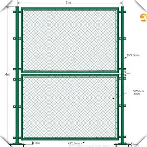 Football Field Pvc Coated Chain Link Fence With Good Quality thumbnail-3