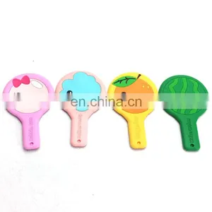 Silicone Cosmetic Pocket Mirror With Handles Fancy Design Cartoon Pattern Pocket Mirror thumbnail-2
