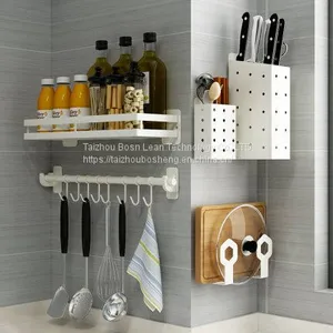 Space Saver Kitchen Wall Mount Bowl Knife Utensil Storage Holder Hanging Stainless Steel thumbnail-3