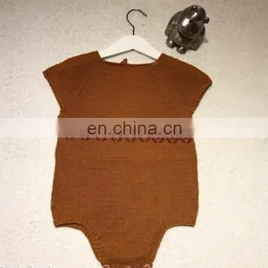 100% Cotton Romper Knitted Romper New Born Cute Baby Romper thumbnail-1