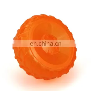 Semi-transparent Dog Treat Tyre Shape Toy , IQ Treat Dispensing Toy ,Dog Chew Toys thumbnail-5