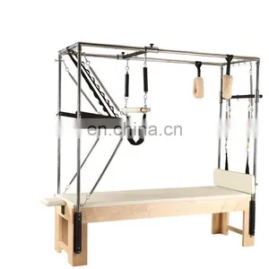 Pilates 5-Piece Set Elian Pilates Reformer Machine White Wood Pilates Bed for Home & Studio Practice 100 Kinds Of Exercising. thumbnail-3