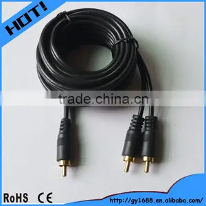 Y Type Car Rca Cable 1 to 2 Auxiliary Cable Cord 1M thumbnail-1