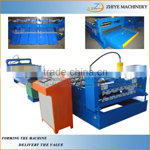 Galvanized Steel Profile Metal Roofing Roll Forming Machine/Corrugated Aluminum Zinc Galvalume Roofing Sheets Making Line thumbnail-4
