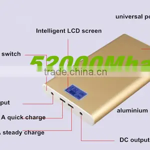 2016 New 50000Mha Powerful Aluminium Alloy Plate Portable Multifunctional for Camera Ipad Car Laptop Mobile Power Bank thumbnail-3