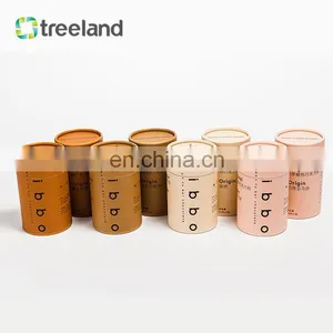 Eco Friendly Printing Food Grade Biodegradable Cylinder Kraft Cardboard Tube Paper Container Packaging thumbnail-2