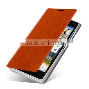 MOFi Flip Leather Cover Case for Huawei Ascend G740, Mobile Phone Case for Huawei G740 thumbnail-3