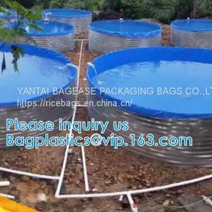 Aquaculture Pool PVC Coated Cloth COATED BANNER Tarpaulin Greenhouse Fish Pond Crayfish Koi Culture Child Water Pool thumbnail-2