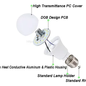 A Leds Lighted Free Samples 25000hours 3w 5w 7w 9w 12w 15w 18w 20w 24w Light Led Bulb thumbnail-2