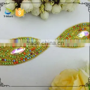 Colorful Diamante Beaded Trim Craft Applique Quality Choice thumbnail-3