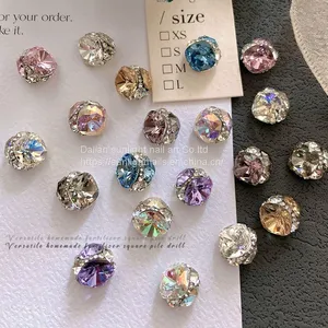 Nail Art Mini Zircon Diamond Jewelry Sparkling Mesh Red New Inverted Flat Bottom Transparent White Champagne Shaped Small Diamond Mix thumbnail-2