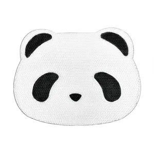 MEOW LOVE Panda-Shaped Cat Scraper The Cat Corrugated Scraper of The Vertical Can Be Attached Wall Decorate Without Shavings. thumbnail-1