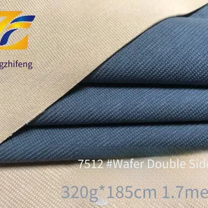 Guangzhifeng 7512# Wafer Double-sided 320g Cotton-polyester Texture Micro-check Double-sided Sweatshirt Suit Fabric for Spring and Autumn thumbnail-1