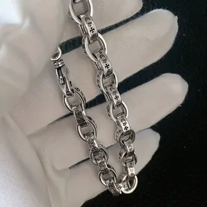 Factory Price High Quality S925 Sterling Silver New Six-Character Mantra Bracelet Men Women Retro Trend Jewelry Gift thumbnail-3