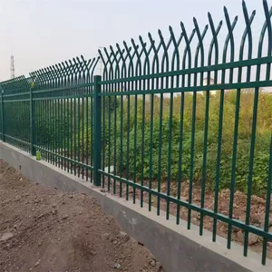 Anti-Rust Welded Wrought Iron Picket Fence for Outdoor Boundary Protection thumbnail-4